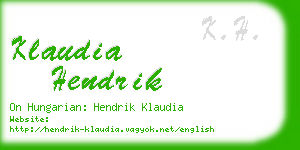 klaudia hendrik business card